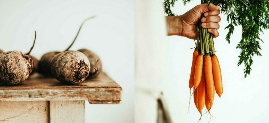 Karotten und Rote Beete