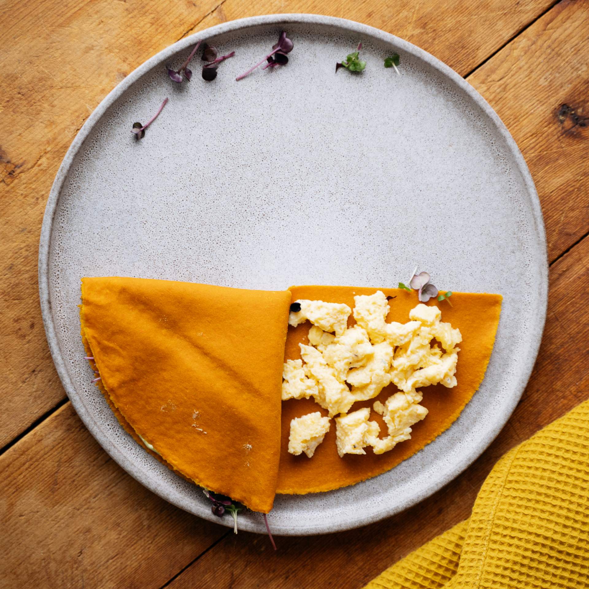 eingefaltete Karotten Tortilla