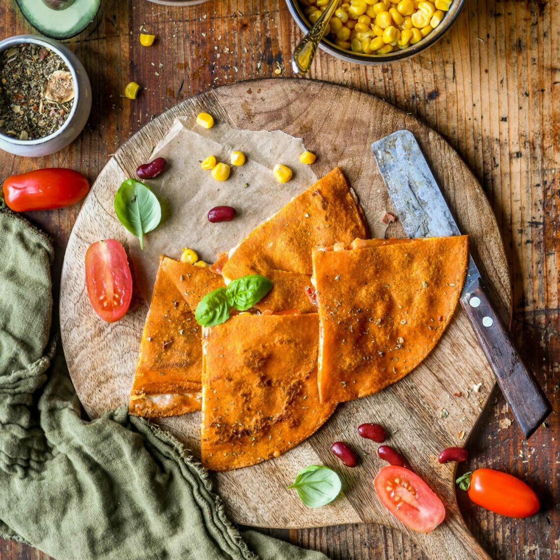 Mexikanische Quesadillas mit Vollgemüse Tortillas Karotte