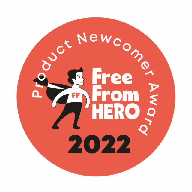 Free From Hero 2022 Product Newcomer Award Logo